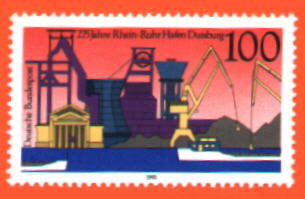 Briefmarke 275 Jahre Rhein-Ruhr-Hafen Duisburg