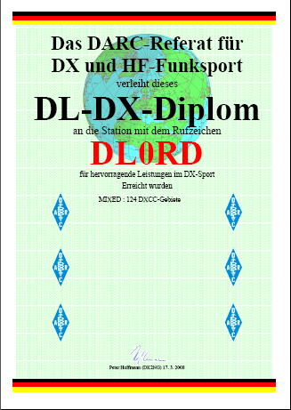 DL-DX-Diplom für DLØRD